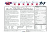 Jacksonville Jumbo Shrimp (54-60, 25-19) vs. Mississippi Braves … · 2020-02-04 · “NEW IS ALWAYS BETTER.” - BARNEY STINSON Through the month of July, the Jumbo Shrimp homered