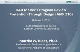 UAB Master’s Program Review - The Sourceesafetyline.com › eei › conference s... · Totally online, totally UAB. UAB Master’s Program Review Prevention Through Design (ANSI