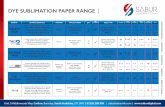 Dye Sublimation Paper Range · PDF file A coated sublimation paper for digital transfer printing with water-based dye sub inks. Perfect for non-industrial printers. Designed for the