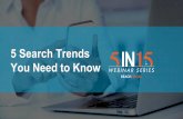 5 Search Trends You Need to Know - reachlocal.com€¦ · 5 SEARCH TRENDS YOU NEED TO KNOW 5 Mobile Stats to Know Mobile Search Has Outpaced Desktop Search One-Third of Mobile Searches