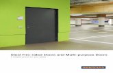 Steel Fire-rated Doors and Multi-purpose Doors · PDF file 2017-11-23 · 3 Steel fire-rated doors and multi-purpose Doors 4-5 Steel fire-rated doors HC 90 CCC 6-7 Steel fire-rated