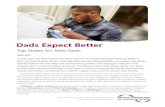 Dads Expect Better - fatherhood.gov · Dads Expect Better Top States for New Dads In May 2012, the National Partnership for Women & Families released Expecting Better: A State-by-State