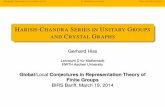 HARISH-CHANDRA S UNITARY GROUPS C G · HARISH-CHANDRA CLASSIFICATION A GENERALIZATION THE CONJECTURES HARISH-CHANDRA CLASSIFICATION A simple X 2kG-mod is calledcuspidal, if X 6 RG