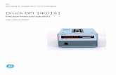 Druck DPI 140/141 · of pressure or altitude is achieved via the instrument front panel or the IEEE 488 interface. The Druck DPI 141 precision, barometric pressure indicator utilises