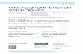 MANAGEMENT SYSTEM CERTIFICATE · commercializzazione di: valvole a farfalla, a sfera, a spillo e di ritegno, attuatori pneumatici (Settore EA: 18) This certificate is valid for the