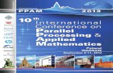 PPAM 2013 › prev › ppam2013 › download › abstract... · PPAM 2013 10th International Conference on Parallel Processing & Applied Mathematics Book of abstracts Poland, Warsaw