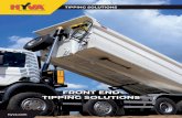 FRONT END TIPPING SOLUTIONS - Hyva · 2019-05-27 · FRONT END CYLINDERS Hyva’s front end telescopic cylinders are designed for rear-end tippers and tipper trailers and have earned