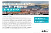 COLOURS OF PERU - Amazon Web Services...O RP EL P L With its world-famous sights, colourful cities and ancient living culture, Peru is a destination that begs to be explored. On this