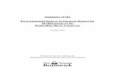 SUMMARY: Environmental Impact Assessment Report for Modifications …€¦ · Environmental Impact Assessment Report for Modifications to the Petitcodiac River Causeway October 2005