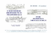 Certified Reference Materials. Introduction.gsometal.ru/Cataloque ICRM ENG/Catalogue ICRM... · Certified Reference Materials. Introduction. 2/7 Pervaya Mashinostroeniya, bld.1, #