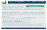 Community Involvement University Brochure · 2020-05-19 · Community Involvement University courses are provided as part of a U.S. Environmental Protection Agency training program.