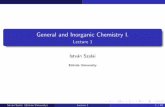 General and Inorganic Chemistry I. - Lecture 1nlcd.elte.hu/szalai/pdf/lecture-4-2018.pdf · General and Inorganic Chemistry I. Lecture 1 Istv an Szalai E otv os University Istv an
