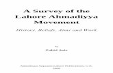 A Survey of the Lahore Ahmadiyya Movement3 A Survey of the Lahore Ahmadiyya Movement Introduction Much has been heard in modern times of jihad and of militant Islamic parties in Muslim
