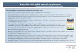 Australia – Herbal & natural supplements€¦ · Australia – Herbal & natural supplements Focus on weight management supplements and diet aids Interest is increasing in supplements