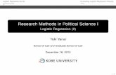 Research Methods in Political Science Iyukiyanai.github.io › teaching › rm1 › contents › docs › rm1-lec11-logis… · Logistic Regression by ML Evaluating Logistic Regression