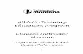Athletic Training Education Program Clinical Instructor Manualcoehs.umt.edu/...training/athletic_training_docs/...Manual_2011-2012… · Athletic Training Education Program Clinical