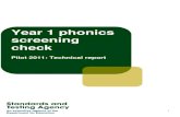 Year 1 phonics screening check - Archive screening... · The Year 1 phonics screening check should identify children who have not learned to decode using phonics to an age-appropriate