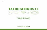 TALOUSENNUSTE - Etusivu | S-Pankki.fi · Suomen talouden hyvä kasvu ja julkisen talouden kohentuminen on huomattu myös ulkomailla. Elokuun alussa ... Indeksi 2015=100. TALOUS KASVAA