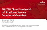 FUJITSU Cloud Service K5 IoT Platform Service Functional ... · IoT Platform Service Functional Overview December 2016 Fujitsu Limited - Unauthorized copying and replication of the