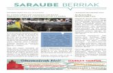 SARAUBE BERRIAK - WordPress.com · 2015-05-06 · El tema del concurso fotográfico “Ezagutu Aiara” serán las peculiaridades del municipio. Las imágenes se pueden enviar hasta