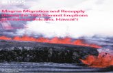 Magma Migration and Resupply 4 Summit Eruptions …Magma Migration and Resupply During the 1974 Summit Eruptions of Kllauea Volcano, Hawai'i By John P. Lockwood, Robert I. Tilling,