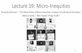 Samantha Brennan – ^The Moral Status of Micro …...Lecture 19: Micro-Inequities Samantha Brennan – ^The Moral Status of Micro-Inequities: In Favour of Institutional Solutions