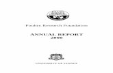 POULTRY RESEARCH FOUNDATION · AGM in 2008, several research proposals were submitted to RIRDC and AECL. All of them were requested to submit as full research proposals and we are