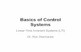 Basics of Control Systems - UVic.cawebhome.cs.uvic.ca/~hausi/2015-480a/L08-480B-K15... · 2015-06-02 · LTI -Control System Construction 1. Identify the plant (i.e. web service)