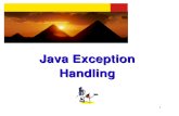 Java Exception Handling - האקדמיתurishamay/JavaResources/javaexceptions.pdf · Benefits of Exception Handling framework? Catching exceptions with try-catch? Catching exceptions