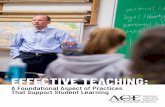 EFFECTIVE TEACHING - American Council on Education · munity College (CT). This paper provides a brief overview of effective pedagogical practices and explores the outcomes, challenges,