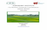 AGRONOMY INSTITUTE · AGRONOMY INSTITUTE - For Northern Temperate Crop Research - ANNUAL REPORT 2004-2005 ... Inverness College, National Non-Food Crops Centre, Scottish Agricultural