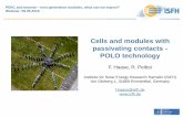 Cells and modules with passivating contacts - …...2019/05/09  · Cells and modules with passivating contacts - POLO technology F. Haase, R. Peibst Institute for Solar Energy Research