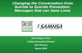 Suicide to Suicide Prevention: Messages that can Save Lives Draper...¢  Suicide to Suicide Prevention: