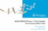 ALN-VSP02 Phase 1 Trial Update - Alnylam Pharmaceuticals · Liver Targeting In Vivo Silencing of ApoB in Non-Human Primates 4 Nature, 441, 111-114, Mar 2006 0 20 40 60 80 100 1mg/kg