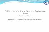 CSE111 Introduction to Computer Applications · Introducing Matlab desktop panels, matrices and arrays, workspace variables, character strings, using and calling functions, constructing