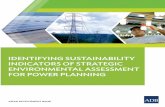 Identifying Sustainability Indicators of Strategic Environmental ... · Identifying Sustainability Indicators of Strategic Environmental Assessment for Power Planning This book is