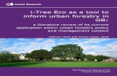i-Tree Eco as a tool to inform urban forestry in GB · 2 | i-Tree Eco evaluation: Lit. review_Final | Hand, K.L & Doick, K.J. | March 2018 Forest Research is the Research Agency of