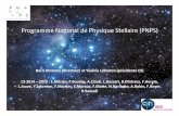 Programme Na*onal de Physique Stellaire (PNPS) · 22 2012 Rôle et mécanismes de transport du moment ciné*que Hennebelle, CC 23 2013 L’âge des étoiles Lebreton, Valls-Gabaud,