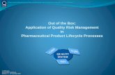 Out of the Box: Application of Quality Risk Management in ... · Risk Acceptance Initiate Quality Risk Management Process Output / Result of the Quality Risk Management Process R