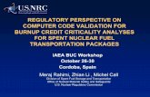 Presentation: Computer Code Validation for Burnup Credit ... · Interim Staff Guidance 8 – Revision 2 • Sources of data for isotopic validation – Trino Vercellese, Turkey Point,