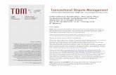 Transnational Dispute Management - Anderson Law Firm · About TDM TDM (Transnational Dispute Management): Focusing on recent developments in the area of Investment arbitration and