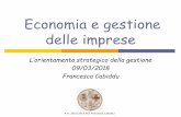 Università di Cagliari - 09/03/2018 Francesca Cabiddu · 2018-03-13 · L’analisi di settore secondo lo schema della «concorrenza allargata» L’analisi SWOT Introduzione alle