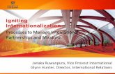 Processes to Manage International Partnerships and Missions · University of Calgary International 11 International Relations Champion the international strategy Partnerships & Agreements