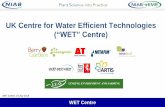 UK Centre for Water Efficient Technologies · Summary of RWH to date (2017 – 2018) Overview RWH fully installed by 18/07/17 Measuring hardware operational by 11/08/17 Main pump
