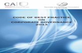 CODE OF BEST PRACTICE ON CORPORATE GOVERNANCE 2013€¦ · Corporate Governance is a dynamic force that keeps evolving. Therefore, taking into account the changes taking place in