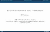 Liaison Classification of Skew Tableau Idealswrobinson/Robinson -- Liaison... · 2014-10-19 · Liaison Classi cation of Skew Tableau Ideals Bill Robinson ... Segre or Veronese varieties,