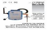 Wireless RTD Temperature Transmitter1.5 General Description and System Components 1.5.1 General Description The UWRTD-2A-NEMA, and UWRTD-2A-NEMA-M12 Temperature-to-Wireless Transmitters