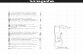 DE 2 - Hansgrohe...English Special accessories (order as an extra see page 38) corner fitting set #27999000 Spare parts (see page 38) Operation (see page 36) Assembly see page 33 Dimensions