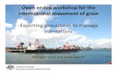 Open ended workshop for the international movement of grain · National Working Party on Grain Protection • The National Working Party on Grain Protection (NWPGP) is the industry