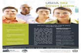 USDA 502 Direct Loansimages.kw.com/docs/1/0/4/104978/1282133186740_usda.pdf · We can do loans for borrowers with no credit scores. Bad credit? Tell us about it. 38-Year Loan Term